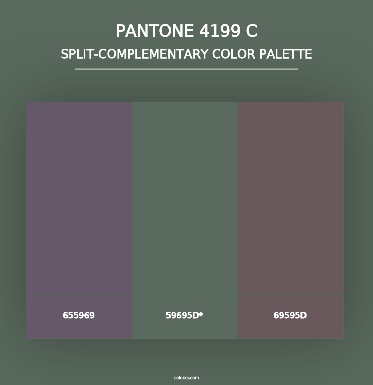 PANTONE 4199 C - Split-Complementary Color Palette