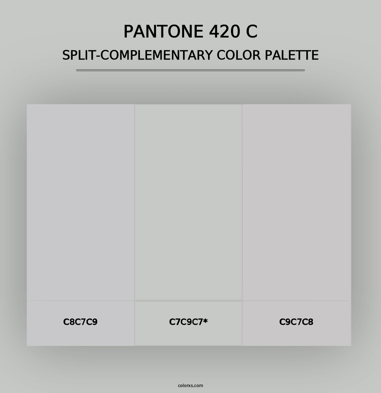 PANTONE 420 C - Split-Complementary Color Palette