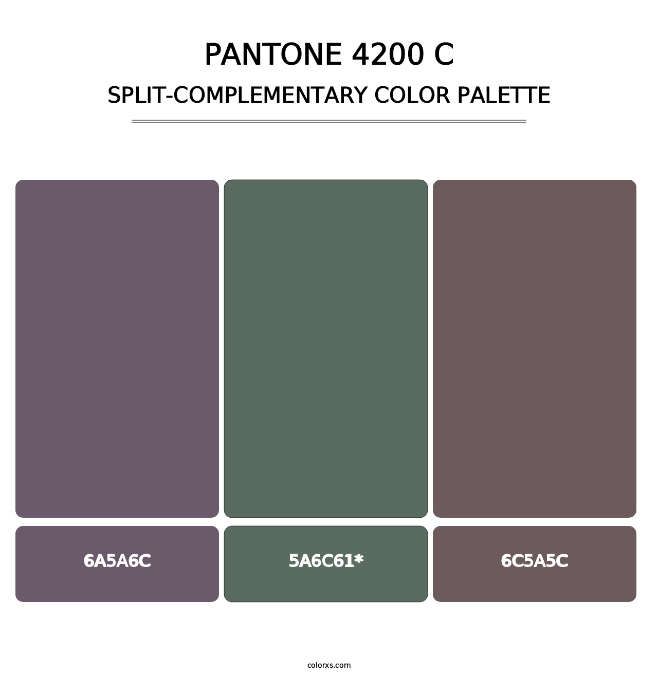 PANTONE 4200 C - Split-Complementary Color Palette