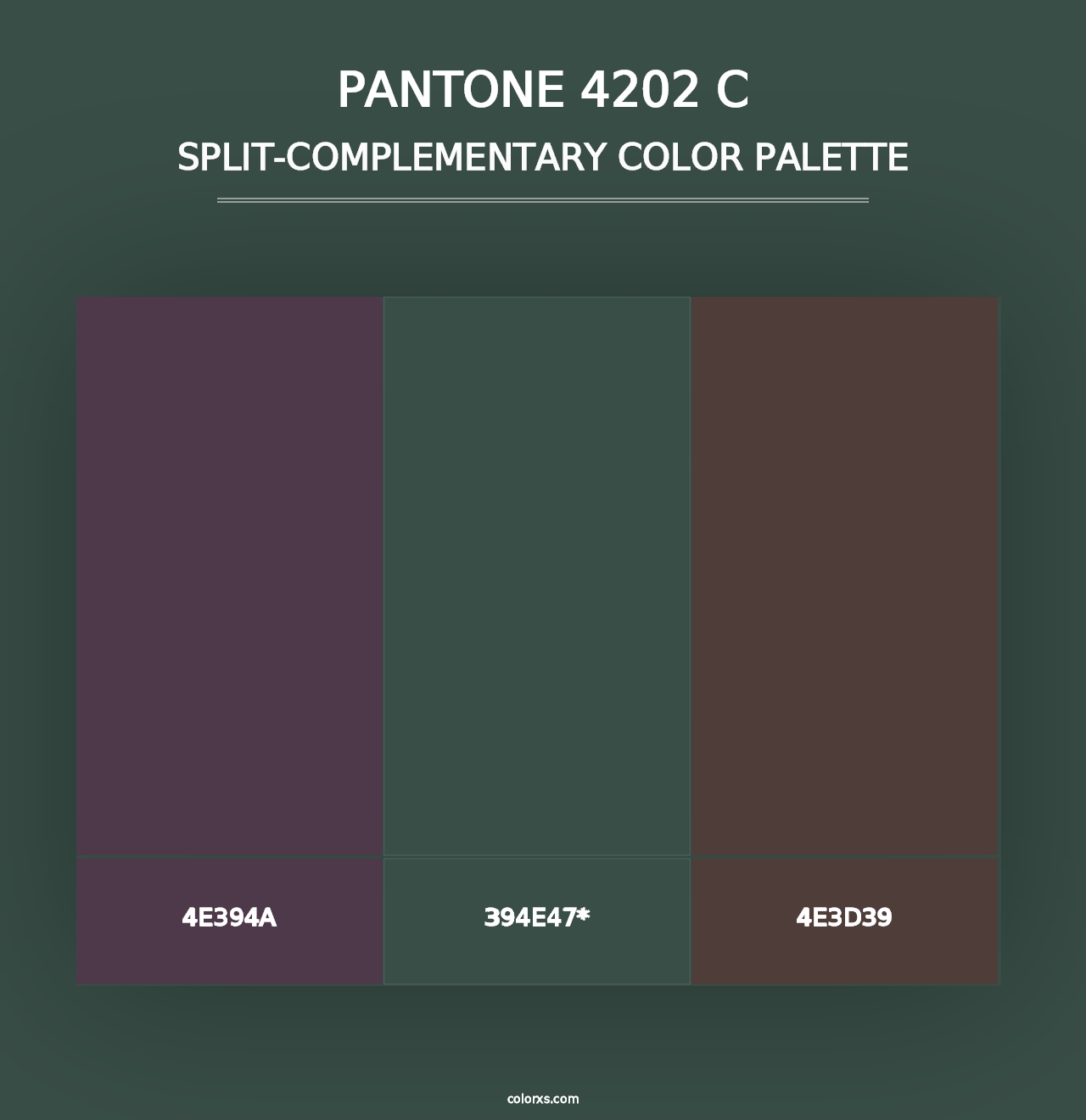 PANTONE 4202 C - Split-Complementary Color Palette