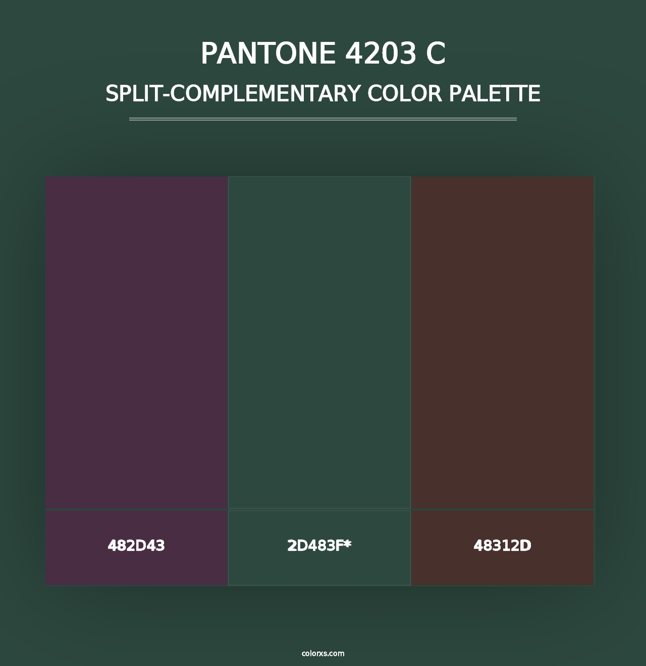 PANTONE 4203 C - Split-Complementary Color Palette