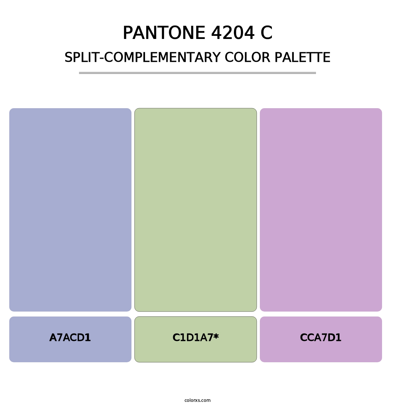 PANTONE 4204 C - Split-Complementary Color Palette