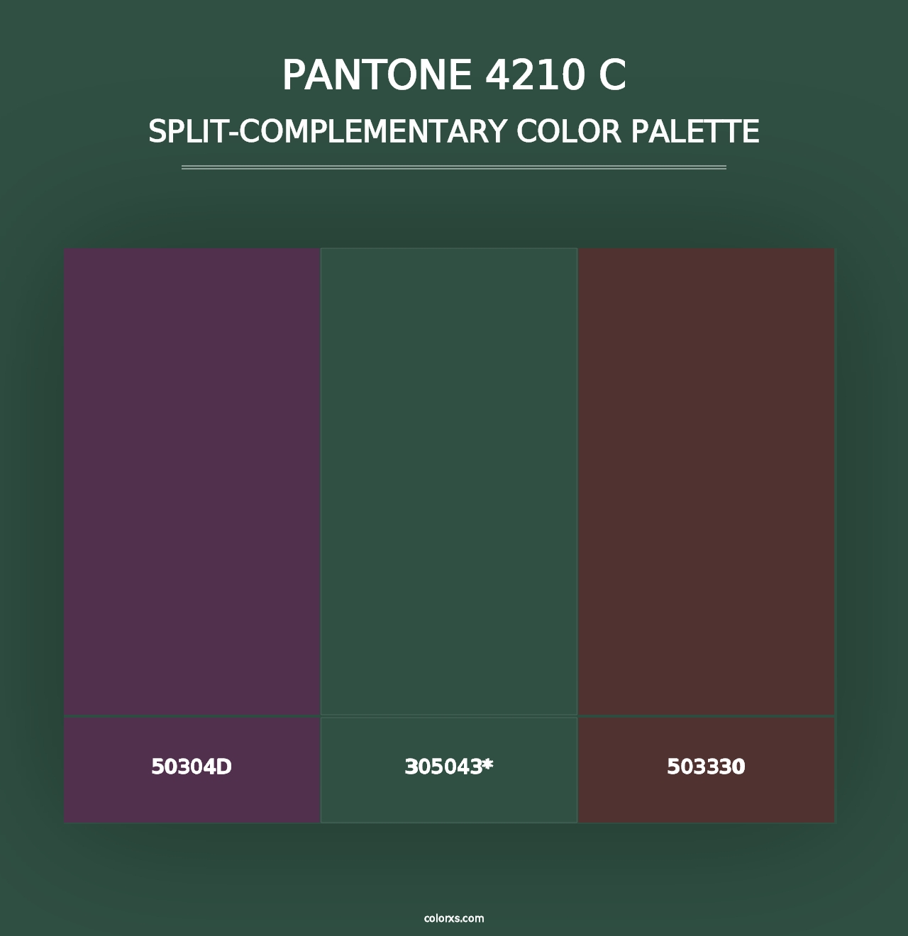 PANTONE 4210 C - Split-Complementary Color Palette