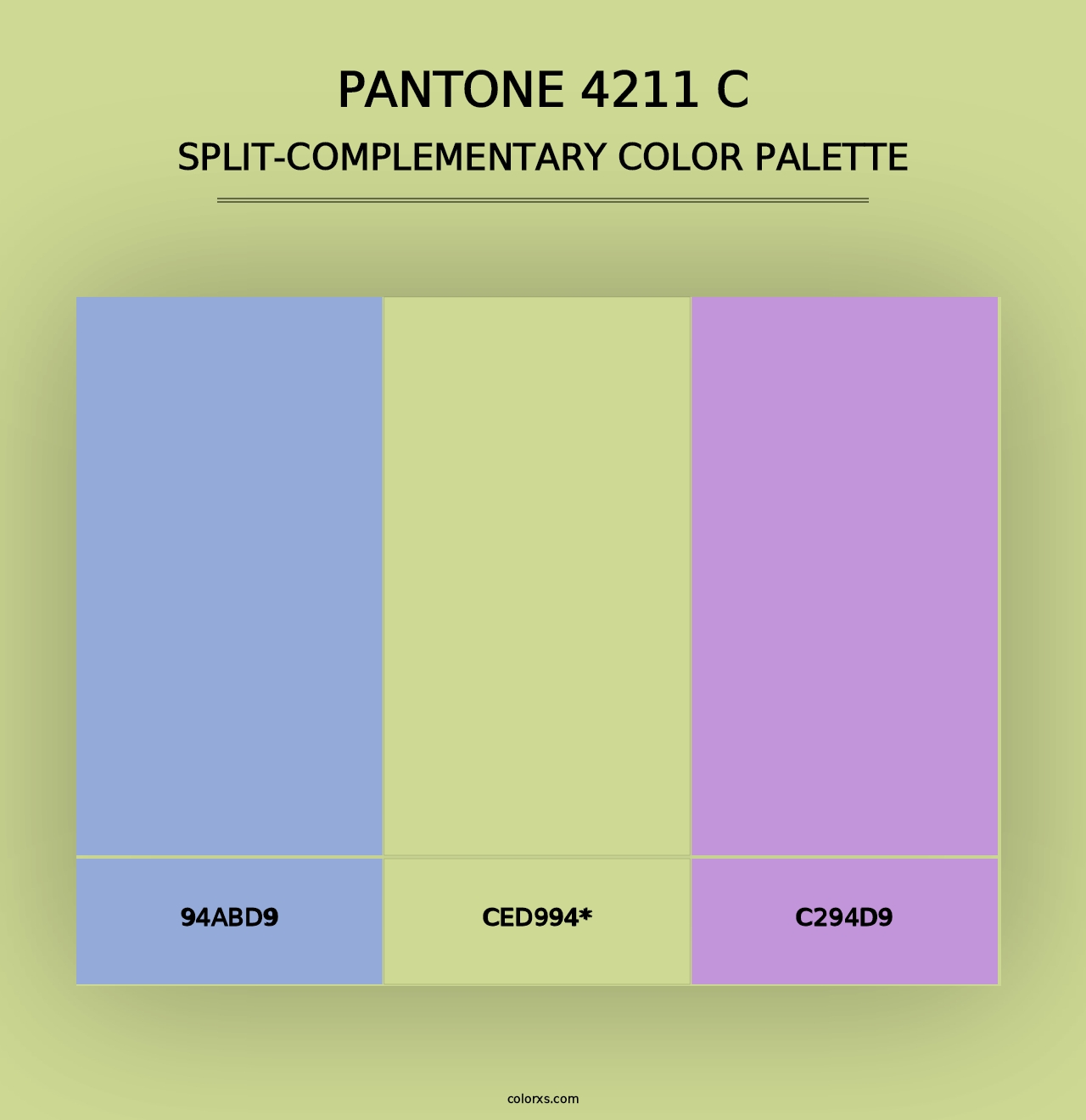 PANTONE 4211 C - Split-Complementary Color Palette