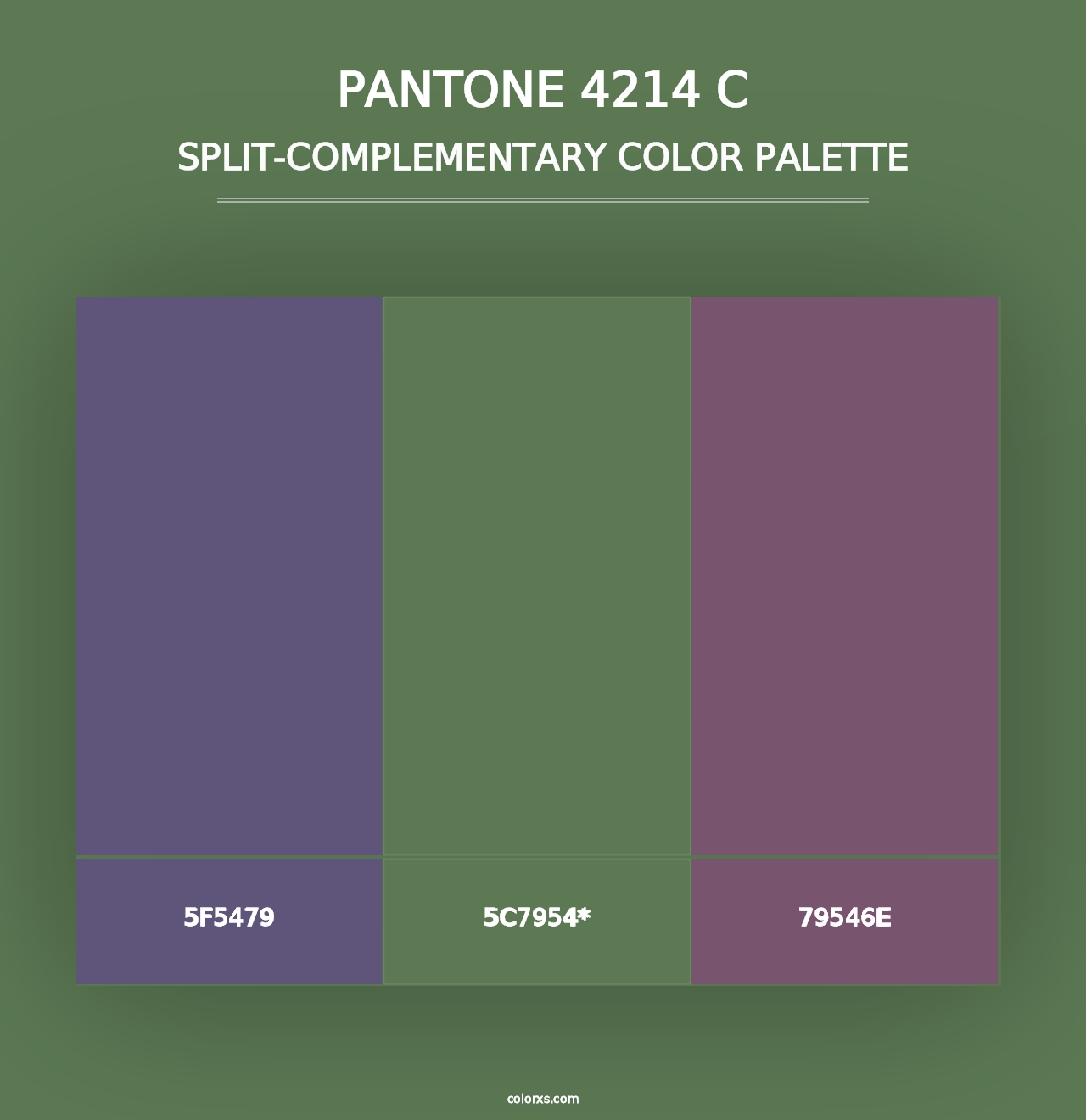 PANTONE 4214 C - Split-Complementary Color Palette