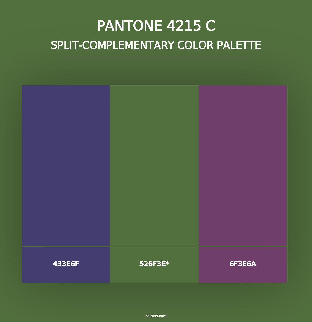 PANTONE 4215 C - Split-Complementary Color Palette