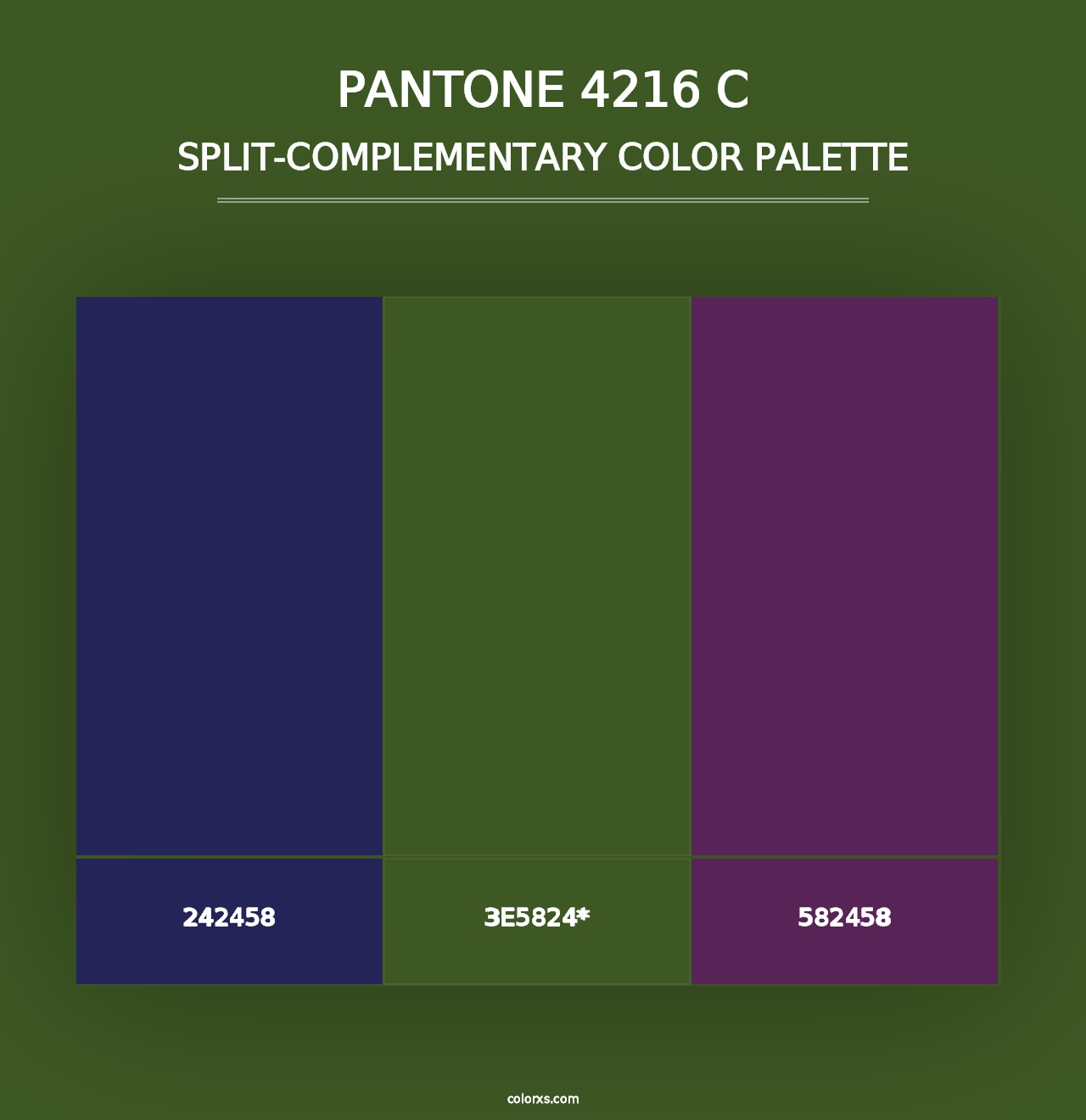 PANTONE 4216 C - Split-Complementary Color Palette