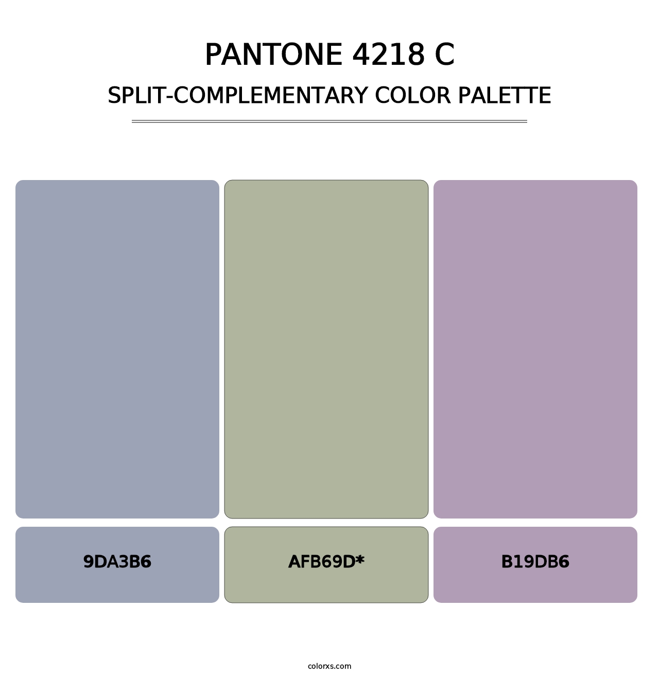 PANTONE 4218 C - Split-Complementary Color Palette