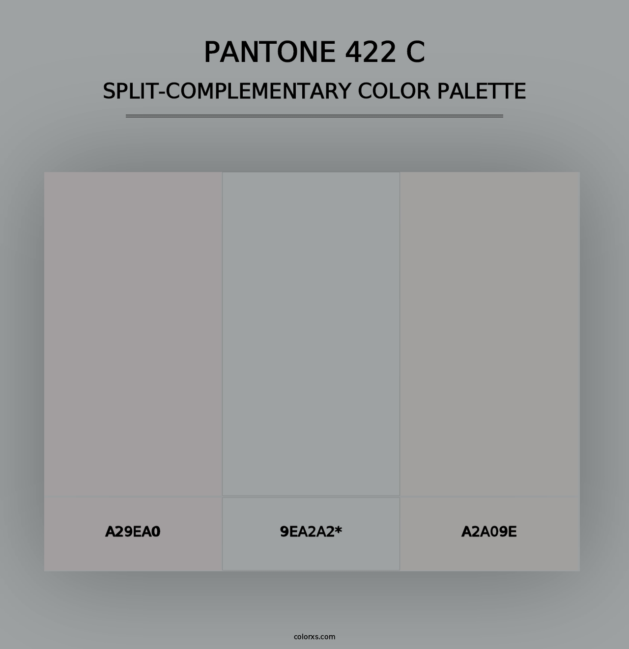 PANTONE 422 C - Split-Complementary Color Palette