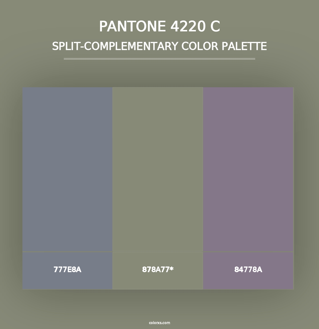 PANTONE 4220 C - Split-Complementary Color Palette