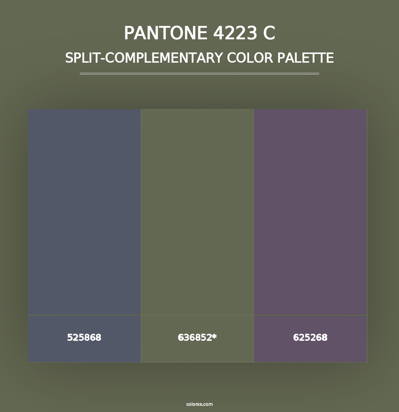 PANTONE 4223 C - Split-Complementary Color Palette