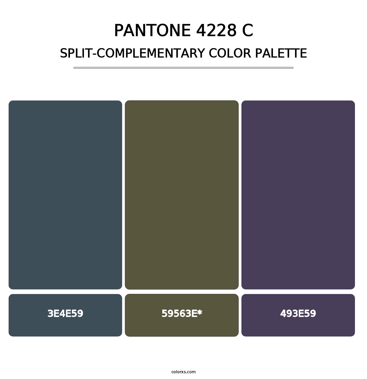 PANTONE 4228 C - Split-Complementary Color Palette