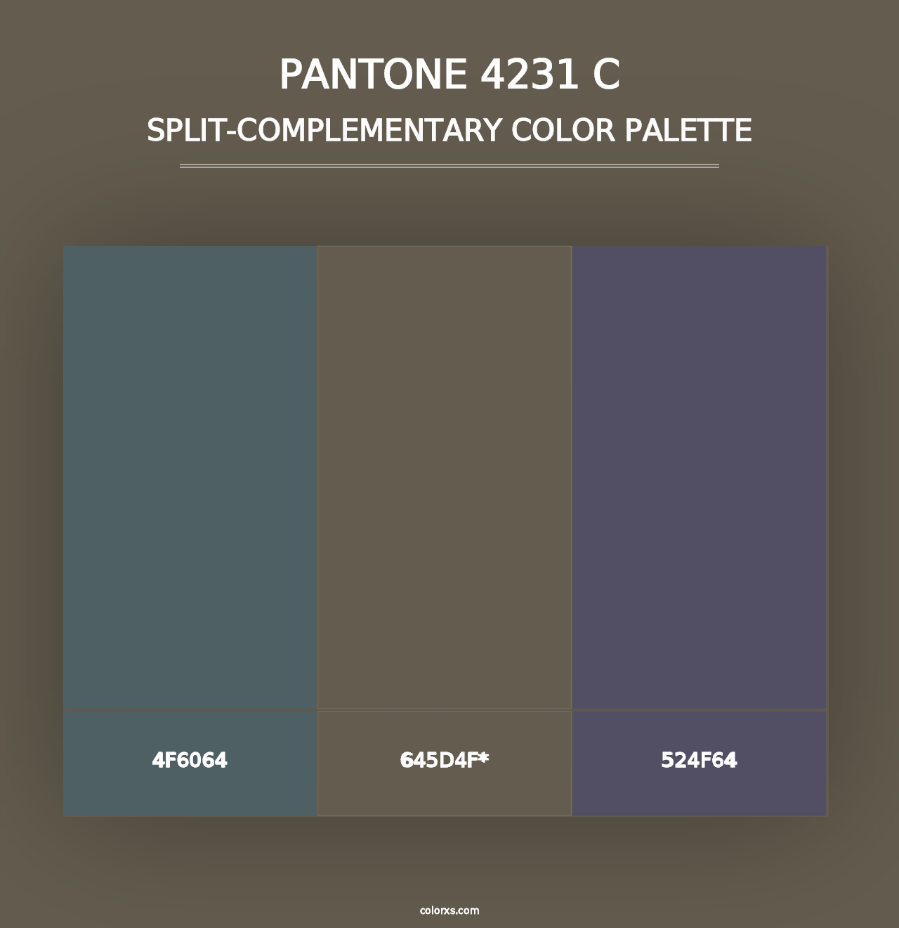 PANTONE 4231 C - Split-Complementary Color Palette