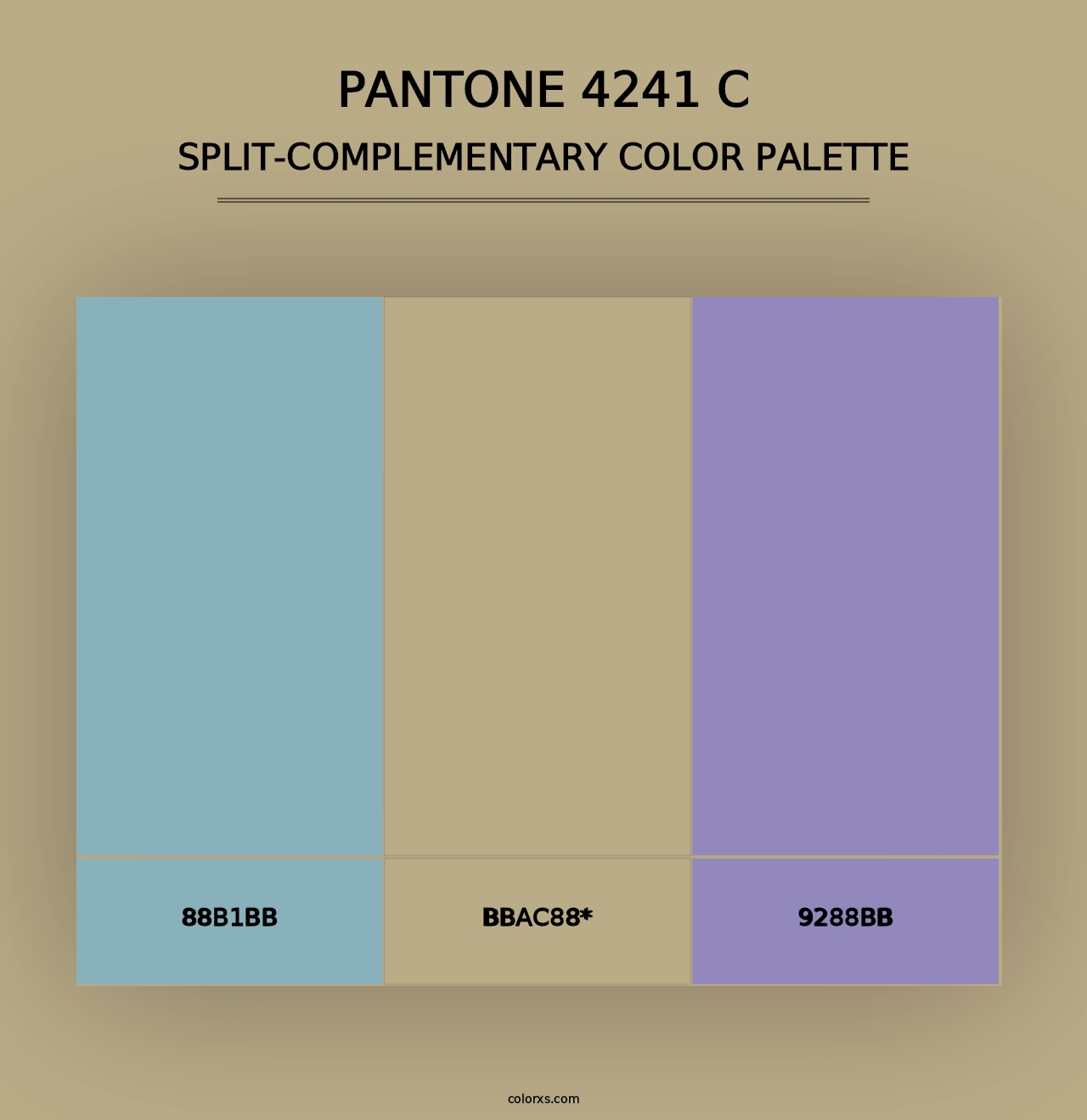 PANTONE 4241 C - Split-Complementary Color Palette