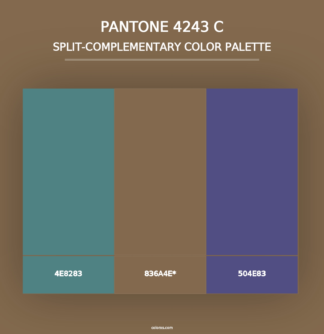 PANTONE 4243 C - Split-Complementary Color Palette