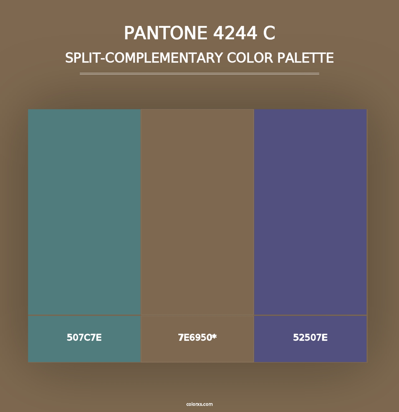 PANTONE 4244 C - Split-Complementary Color Palette