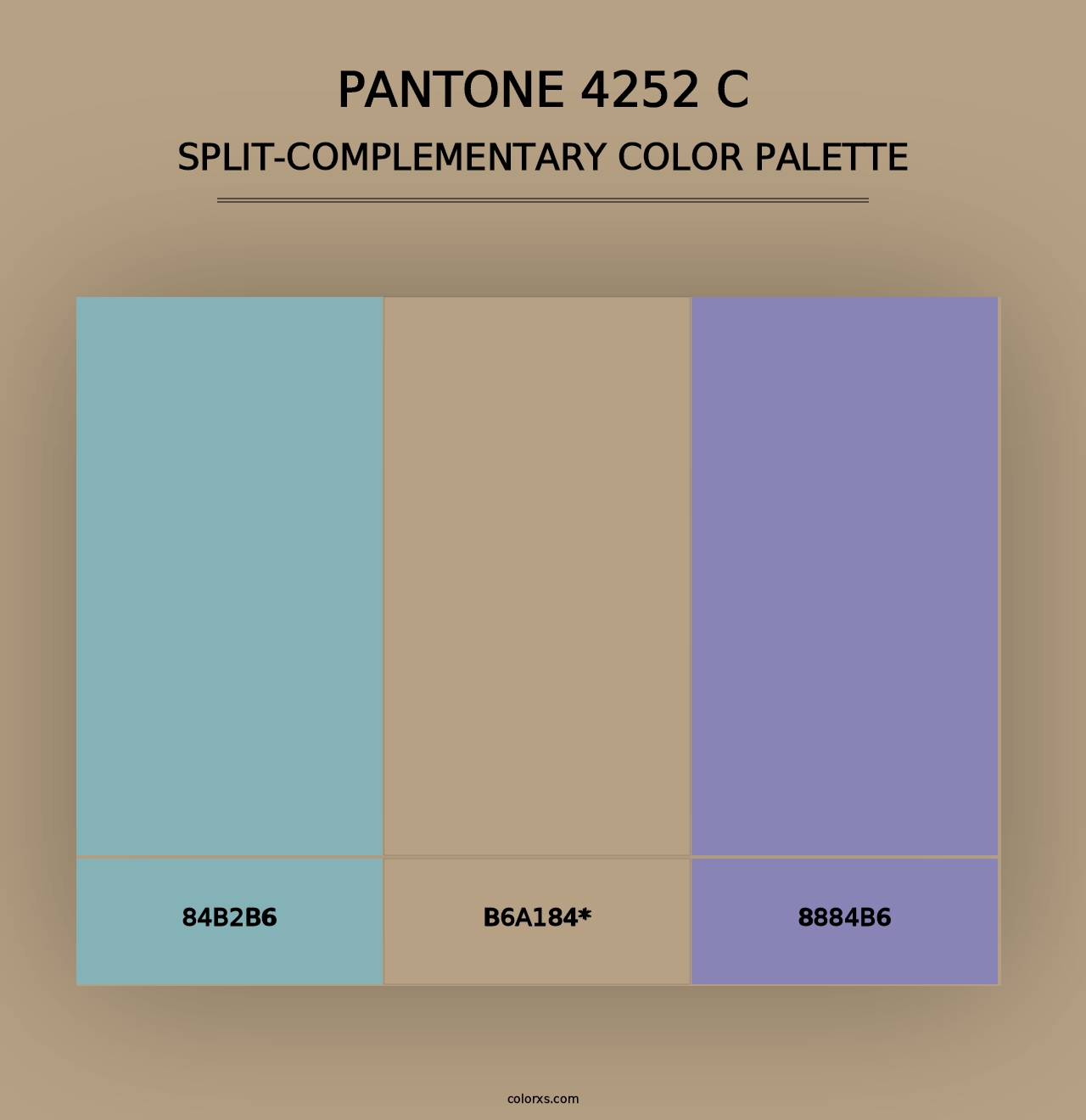 PANTONE 4252 C - Split-Complementary Color Palette