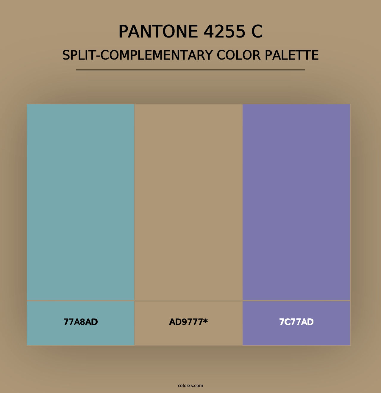 PANTONE 4255 C - Split-Complementary Color Palette