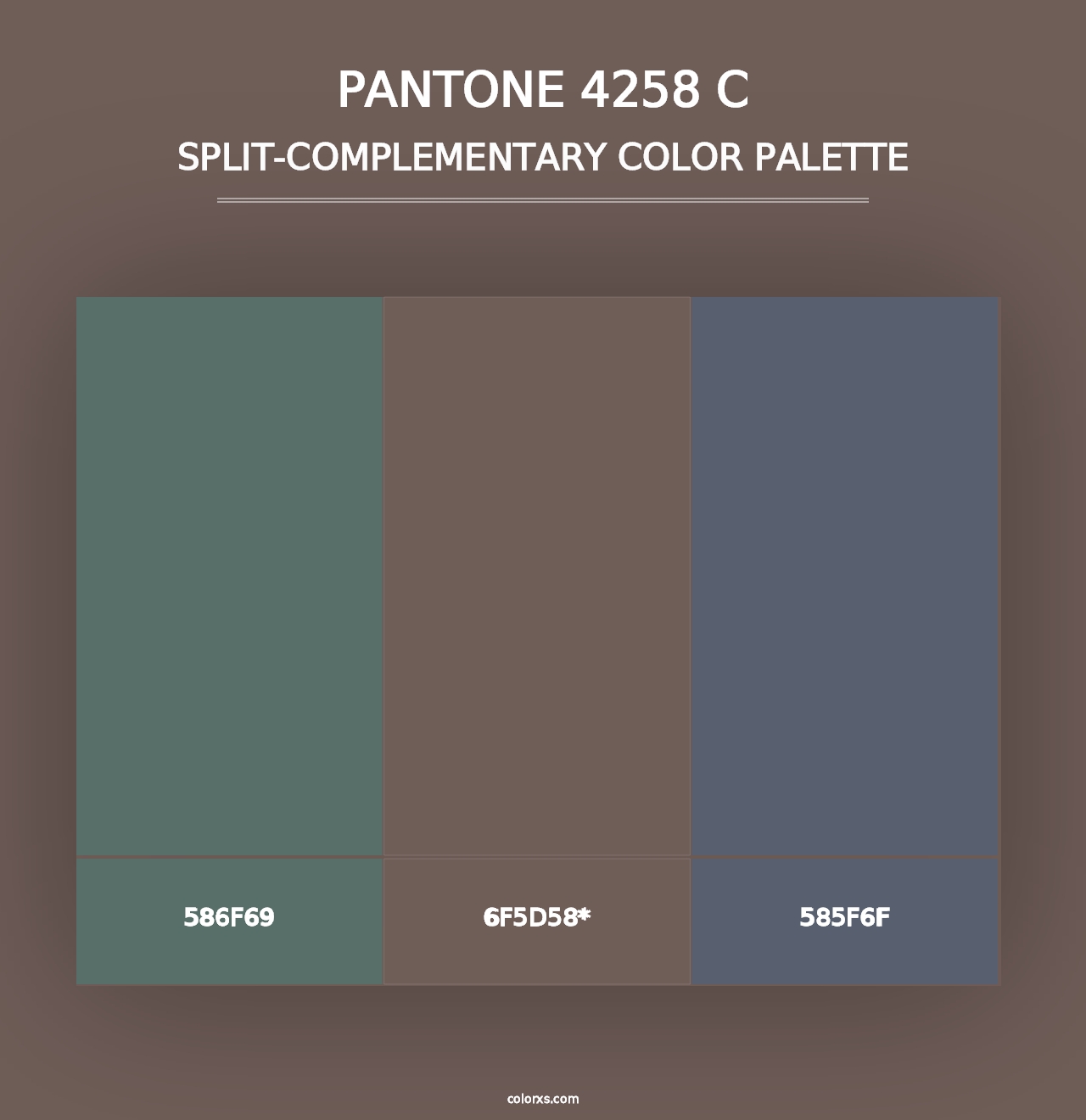 PANTONE 4258 C - Split-Complementary Color Palette