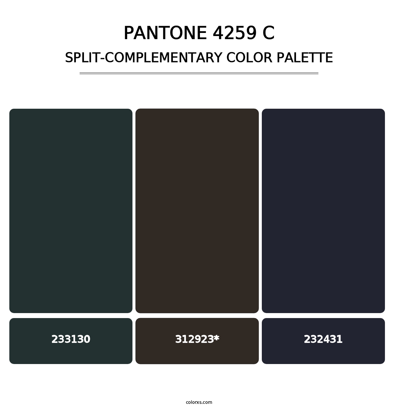 PANTONE 4259 C - Split-Complementary Color Palette