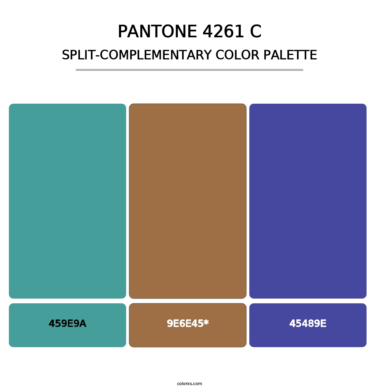 PANTONE 4261 C - Split-Complementary Color Palette