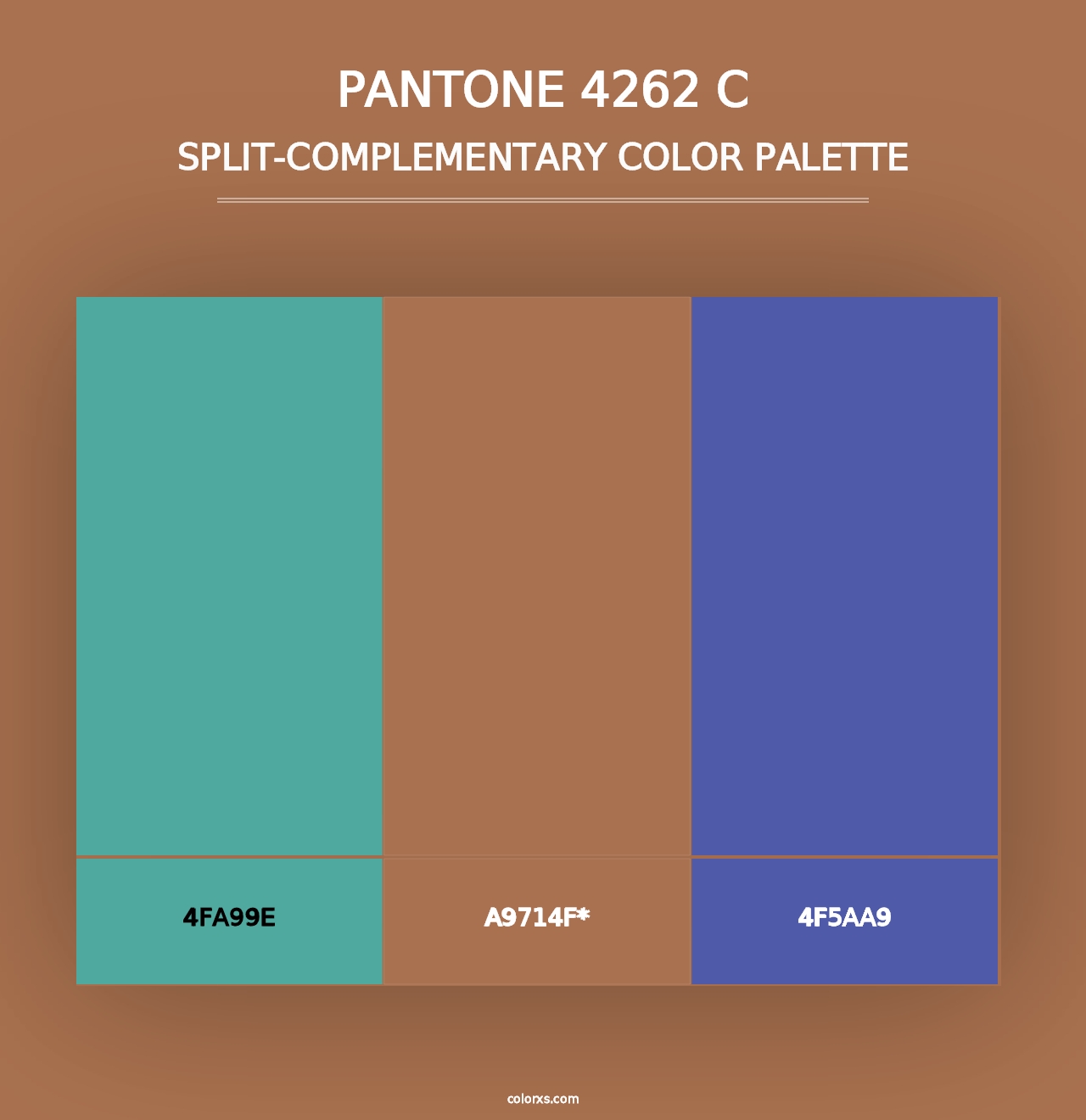 PANTONE 4262 C - Split-Complementary Color Palette