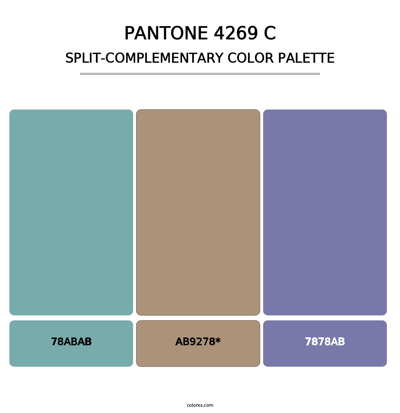 PANTONE 4269 C - Split-Complementary Color Palette