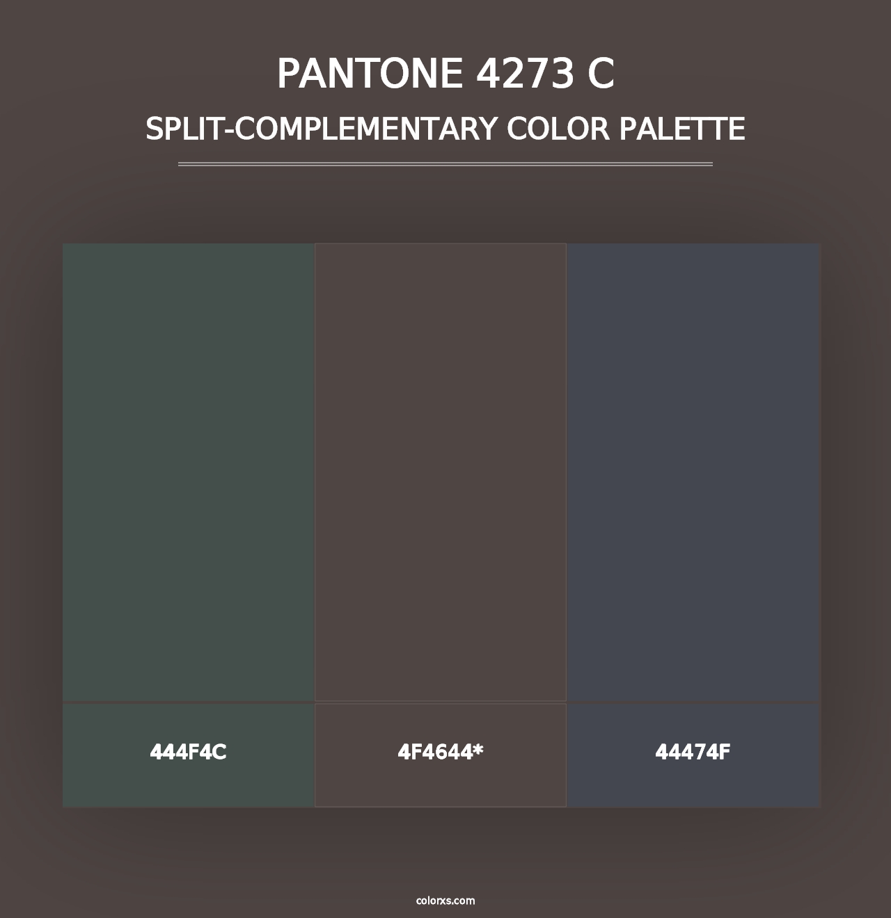 PANTONE 4273 C - Split-Complementary Color Palette