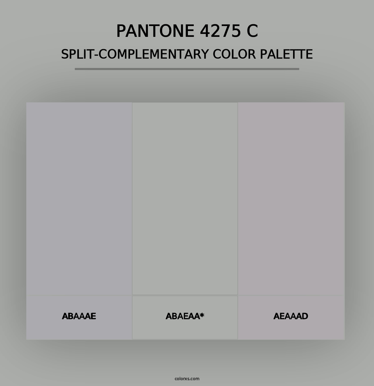 PANTONE 4275 C - Split-Complementary Color Palette