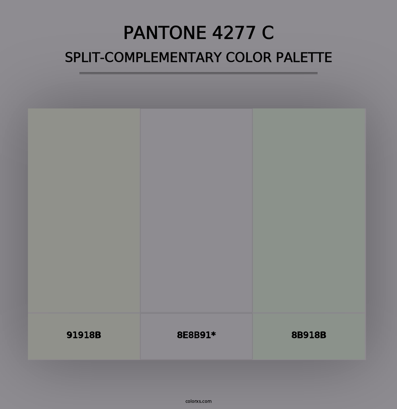 PANTONE 4277 C - Split-Complementary Color Palette