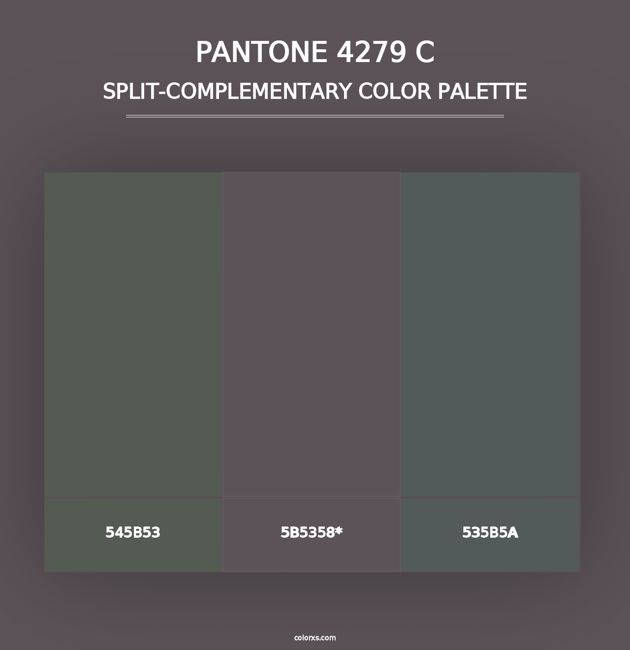 PANTONE 4279 C - Split-Complementary Color Palette