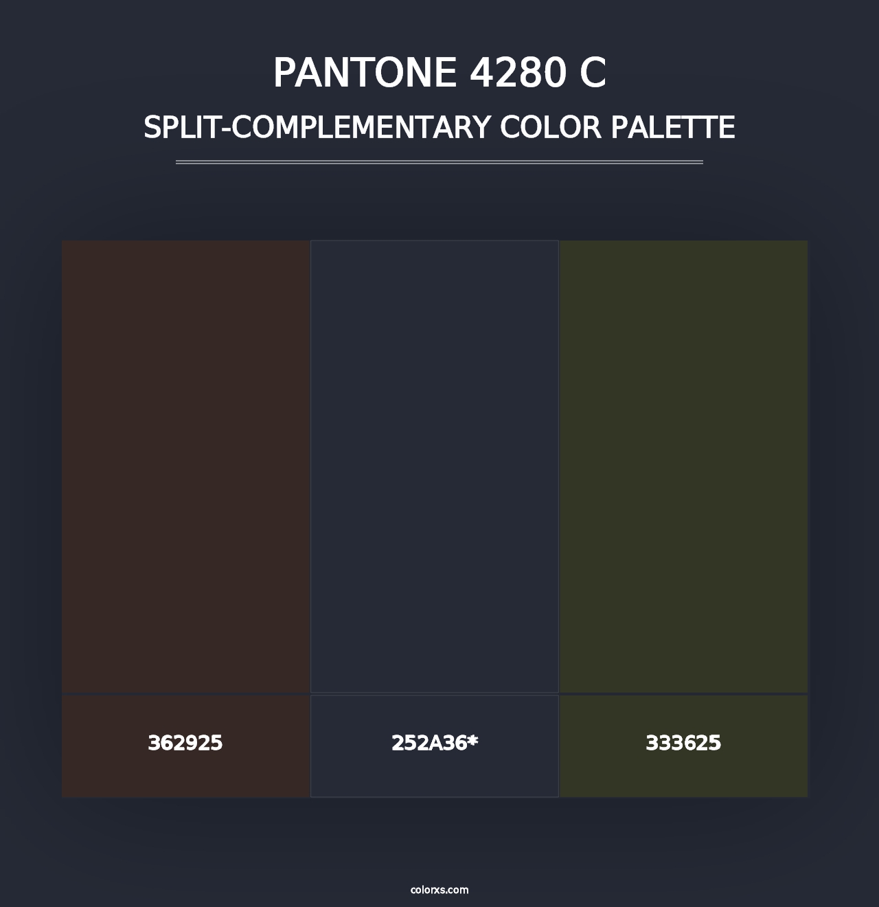 PANTONE 4280 C - Split-Complementary Color Palette