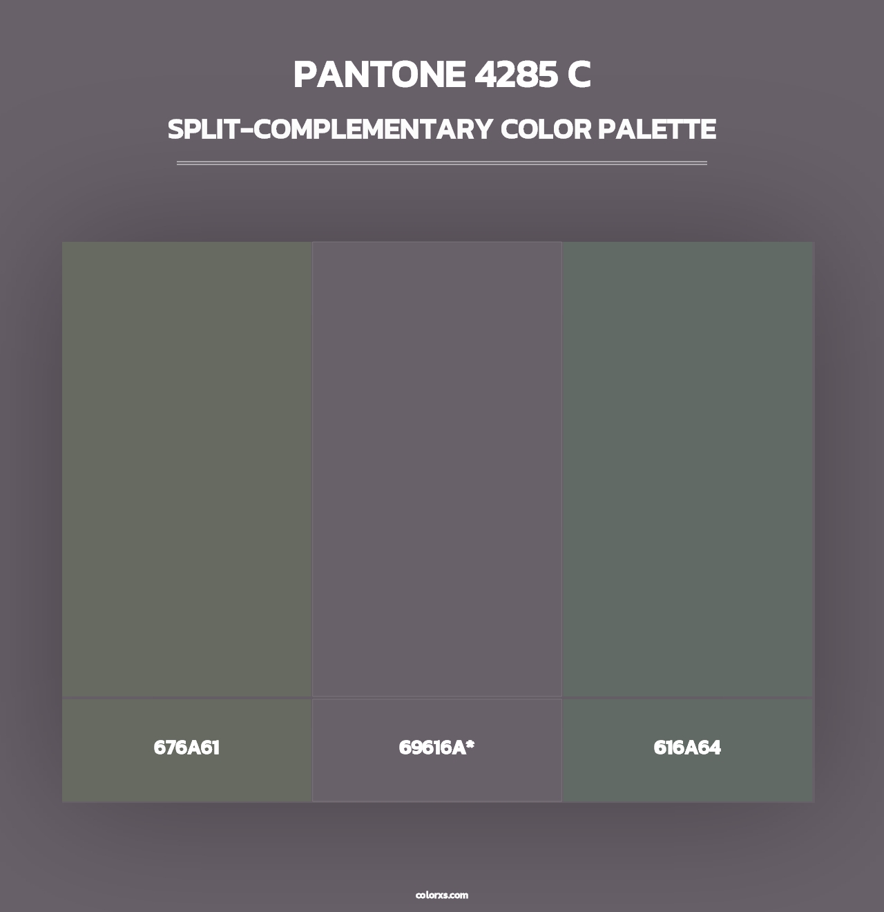 PANTONE 4285 C - Split-Complementary Color Palette