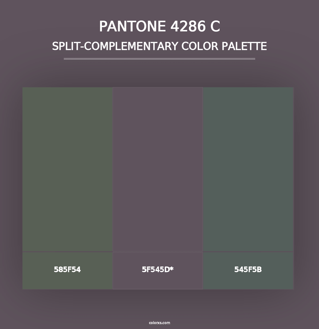 PANTONE 4286 C - Split-Complementary Color Palette