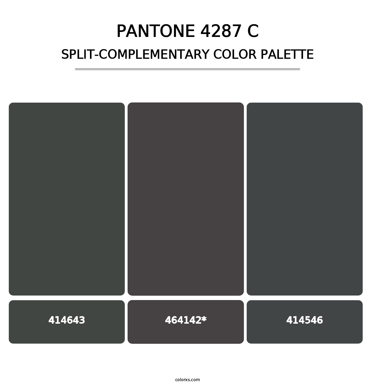 PANTONE 4287 C - Split-Complementary Color Palette