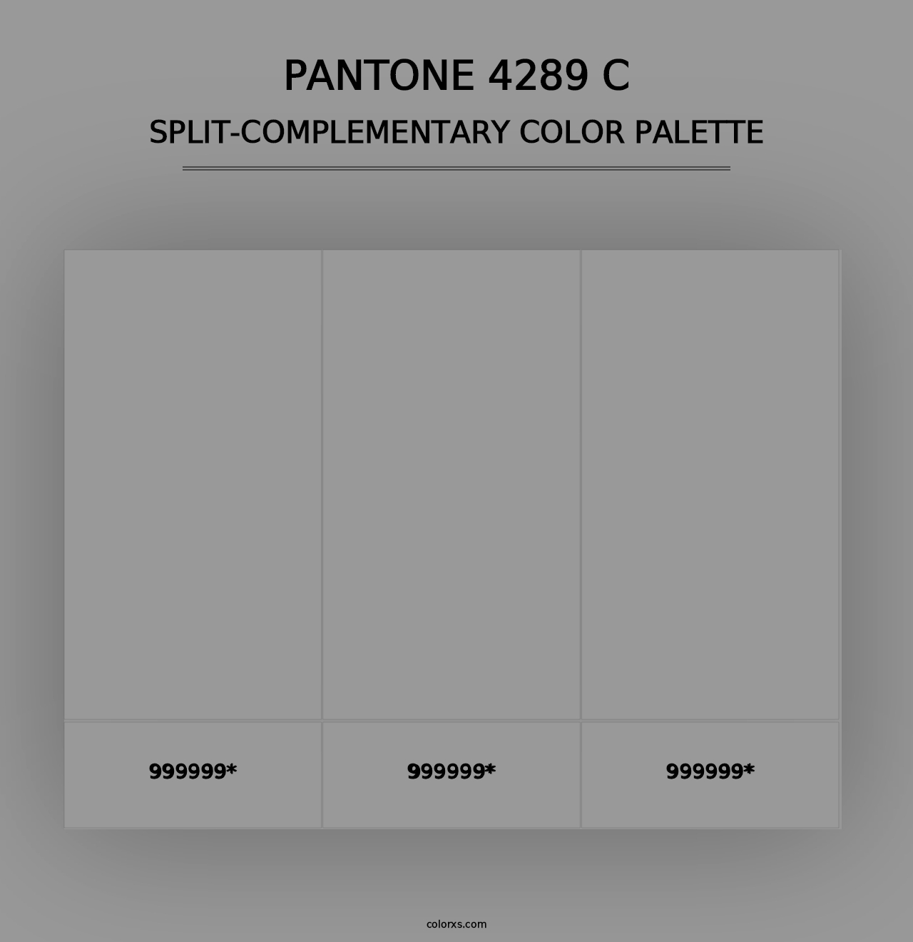 PANTONE 4289 C - Split-Complementary Color Palette