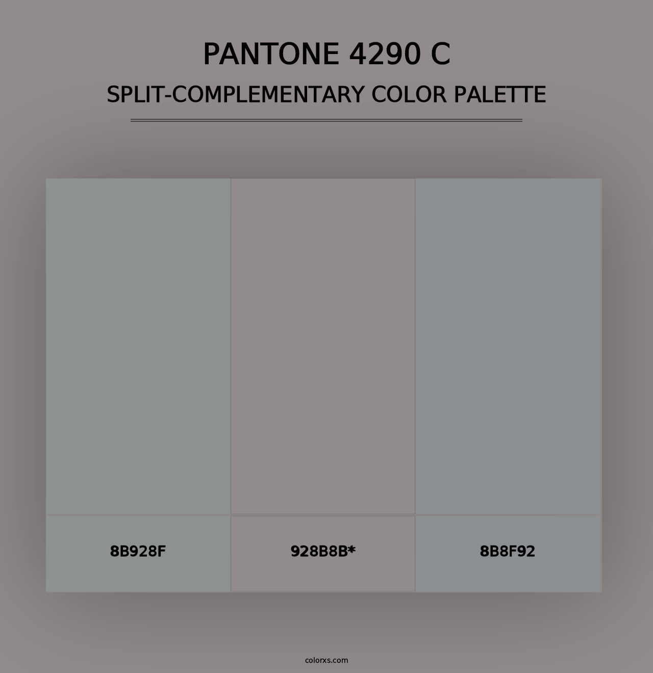 PANTONE 4290 C - Split-Complementary Color Palette