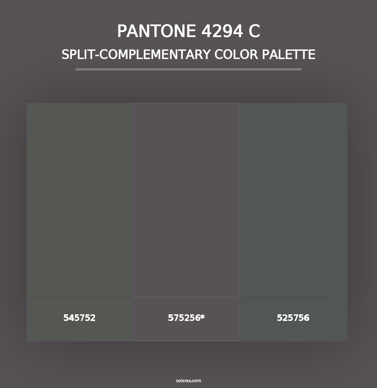 PANTONE 4294 C - Split-Complementary Color Palette