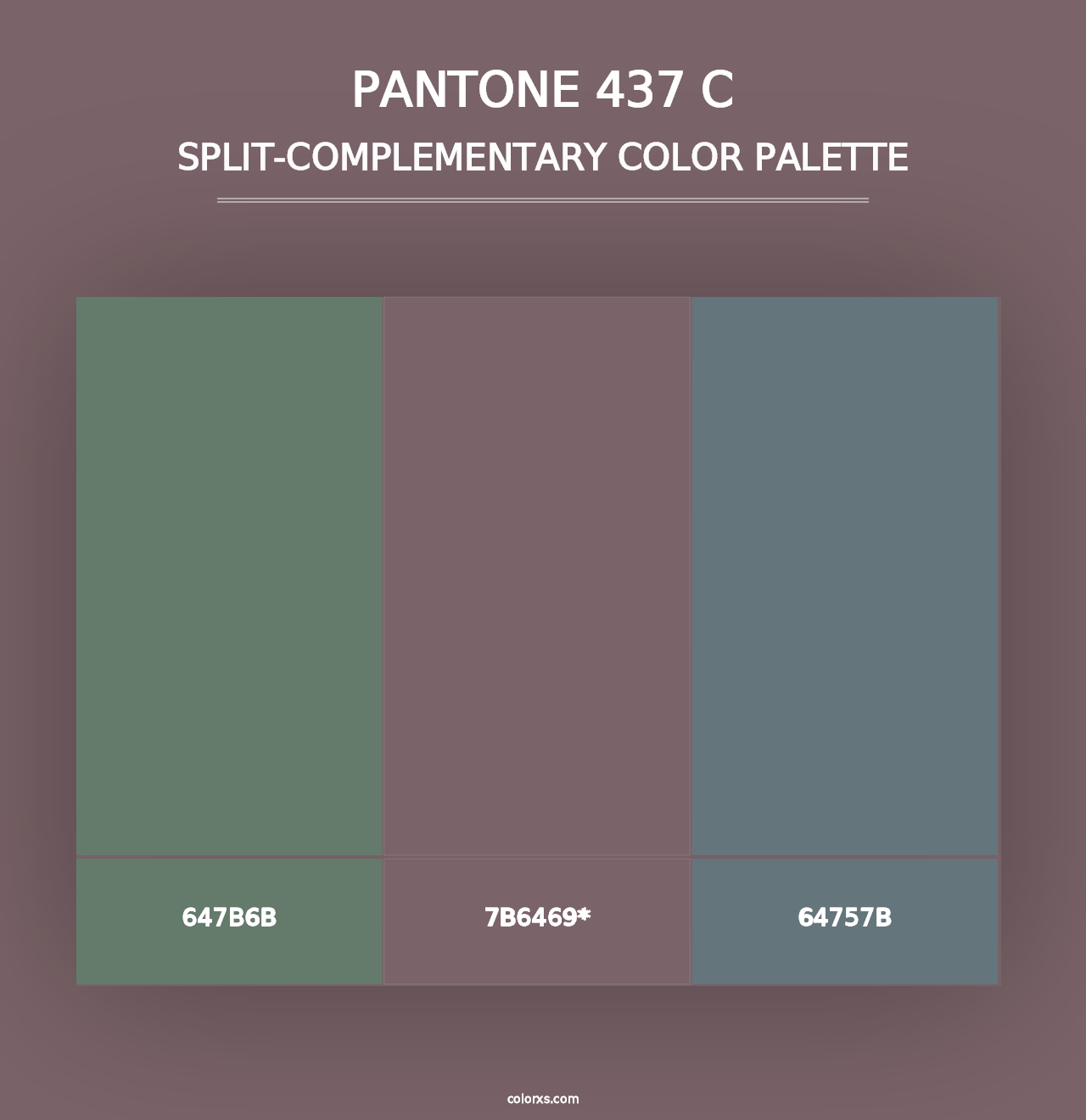 PANTONE 437 C - Split-Complementary Color Palette