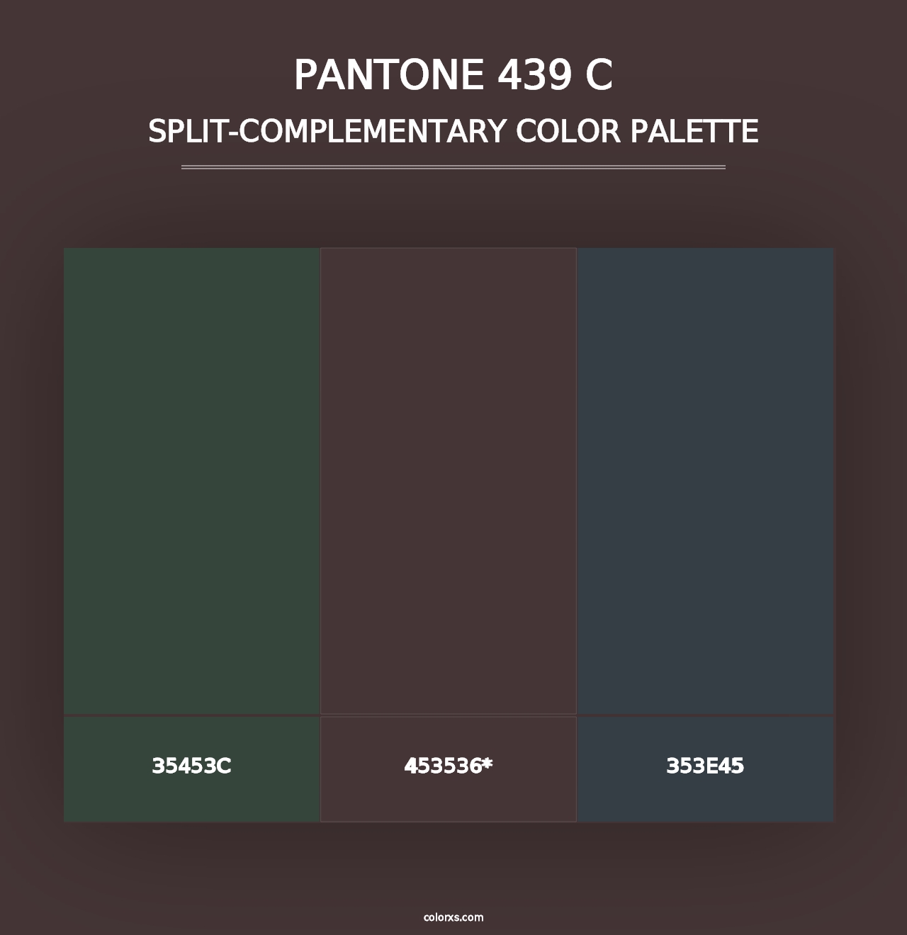 PANTONE 439 C - Split-Complementary Color Palette