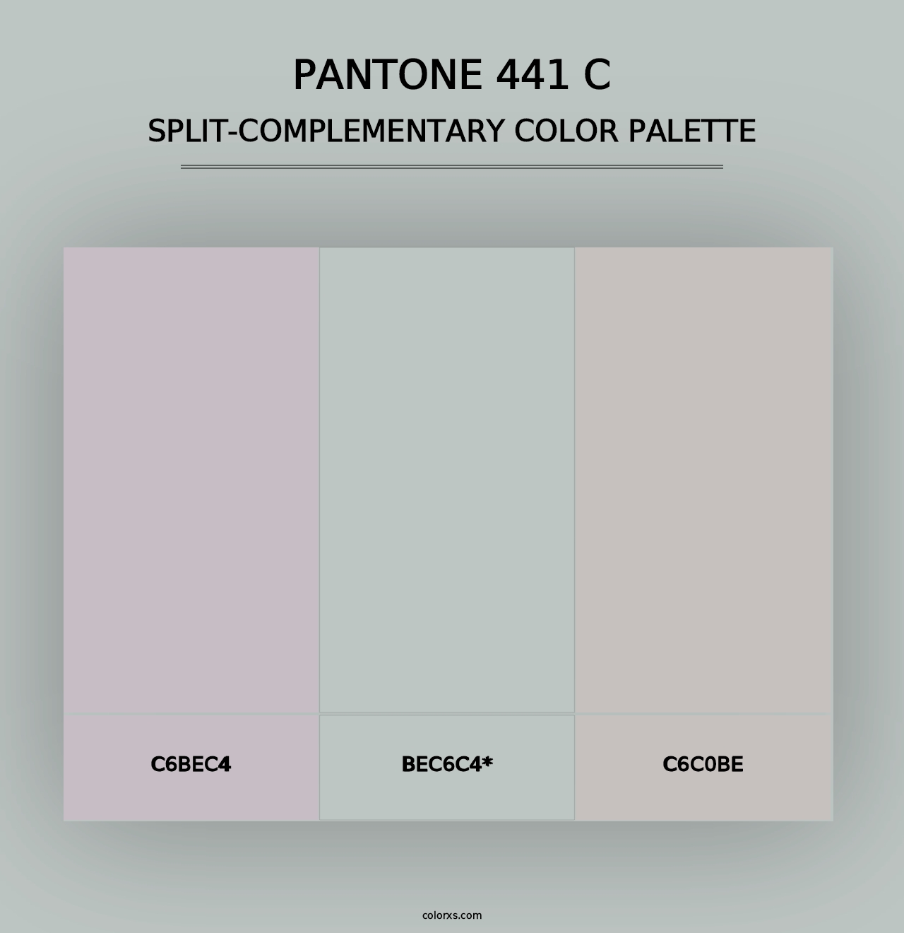 PANTONE 441 C - Split-Complementary Color Palette