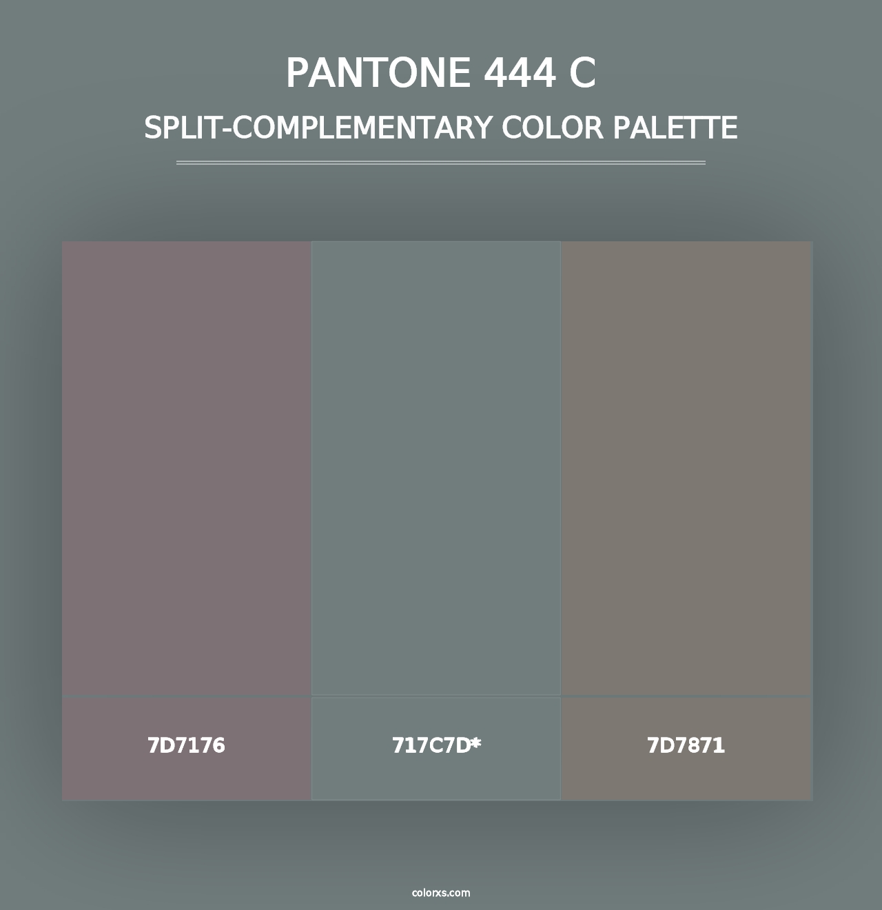 PANTONE 444 C - Split-Complementary Color Palette