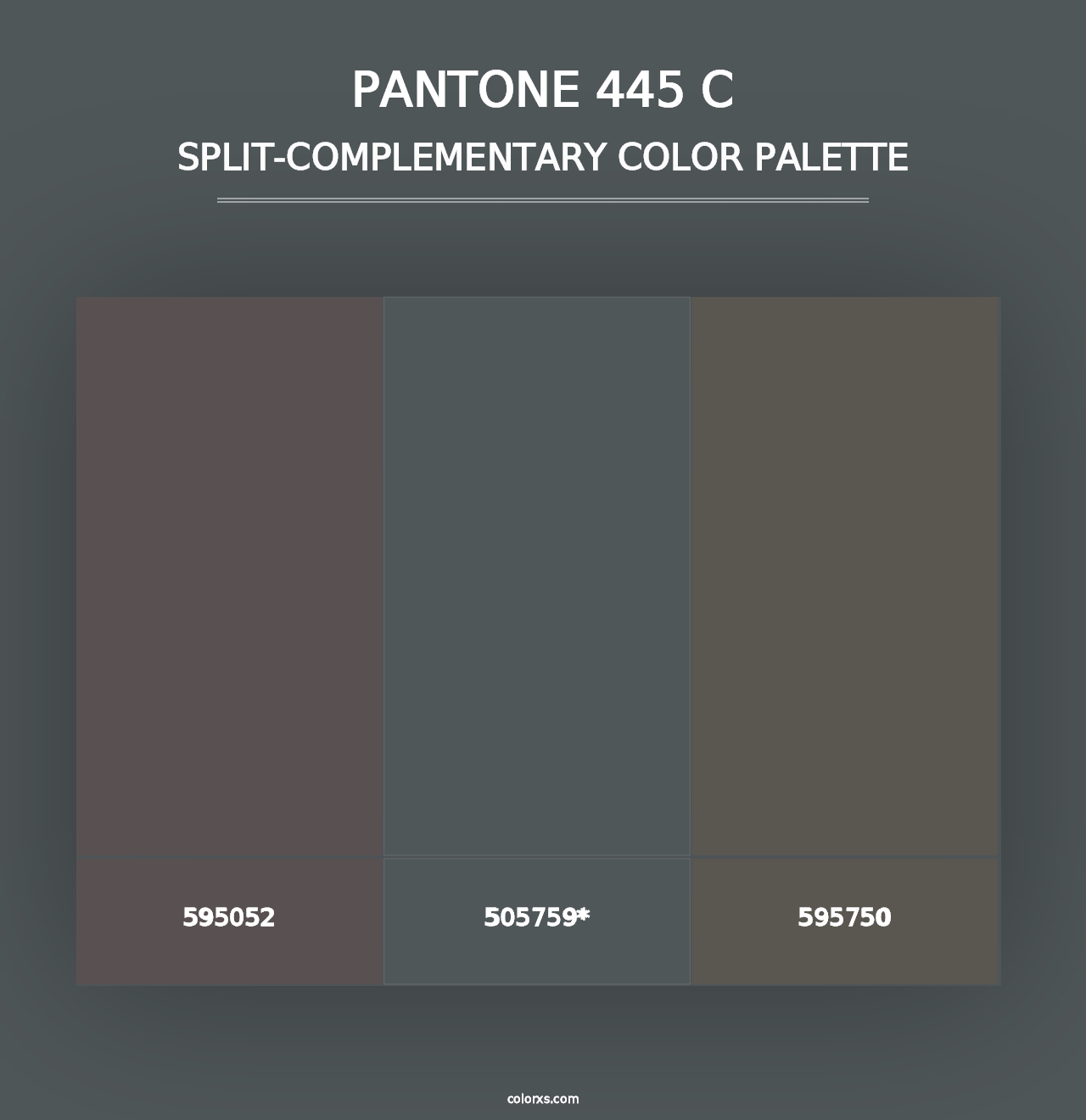 PANTONE 445 C - Split-Complementary Color Palette