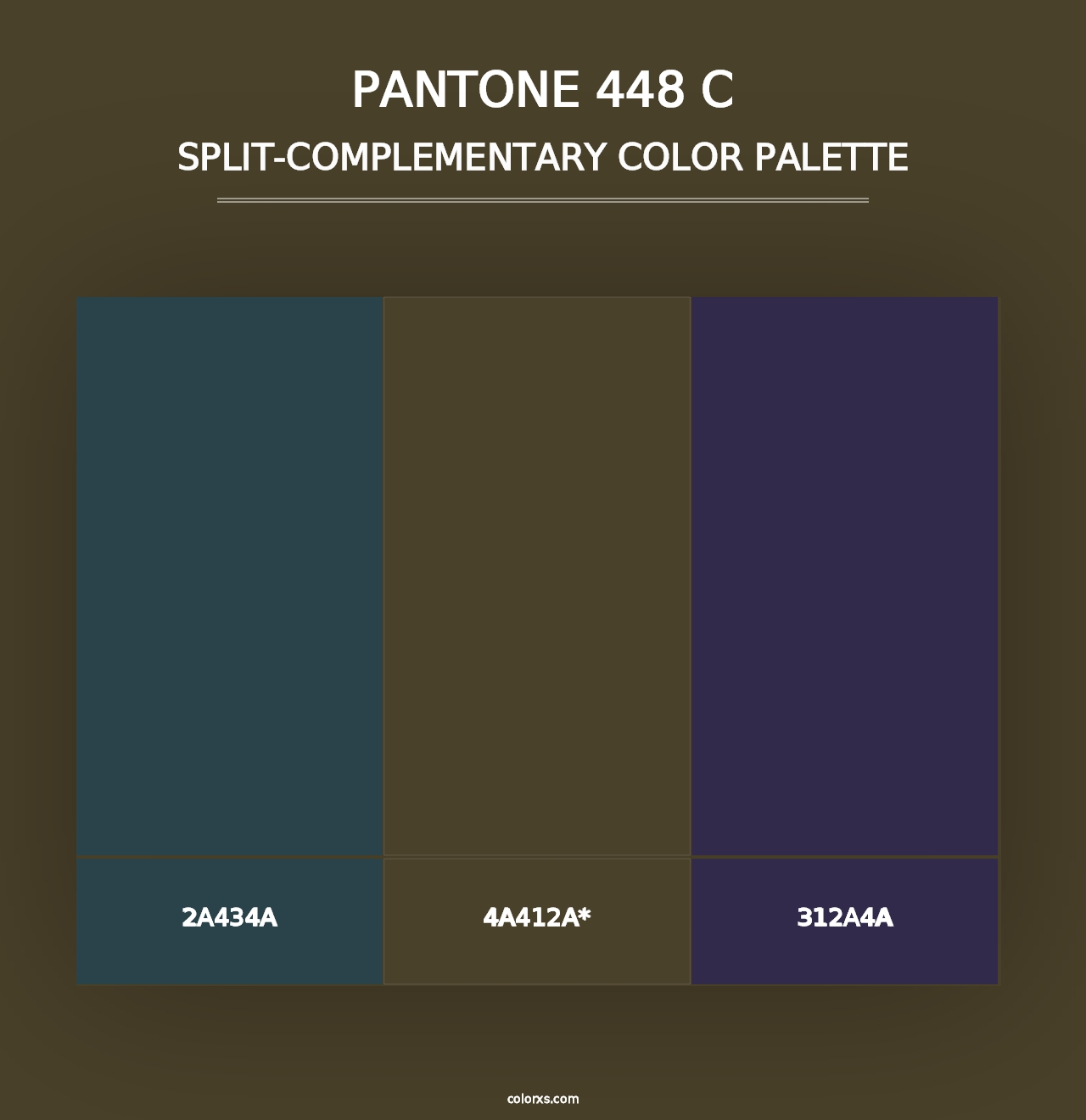 PANTONE 448 C - Split-Complementary Color Palette