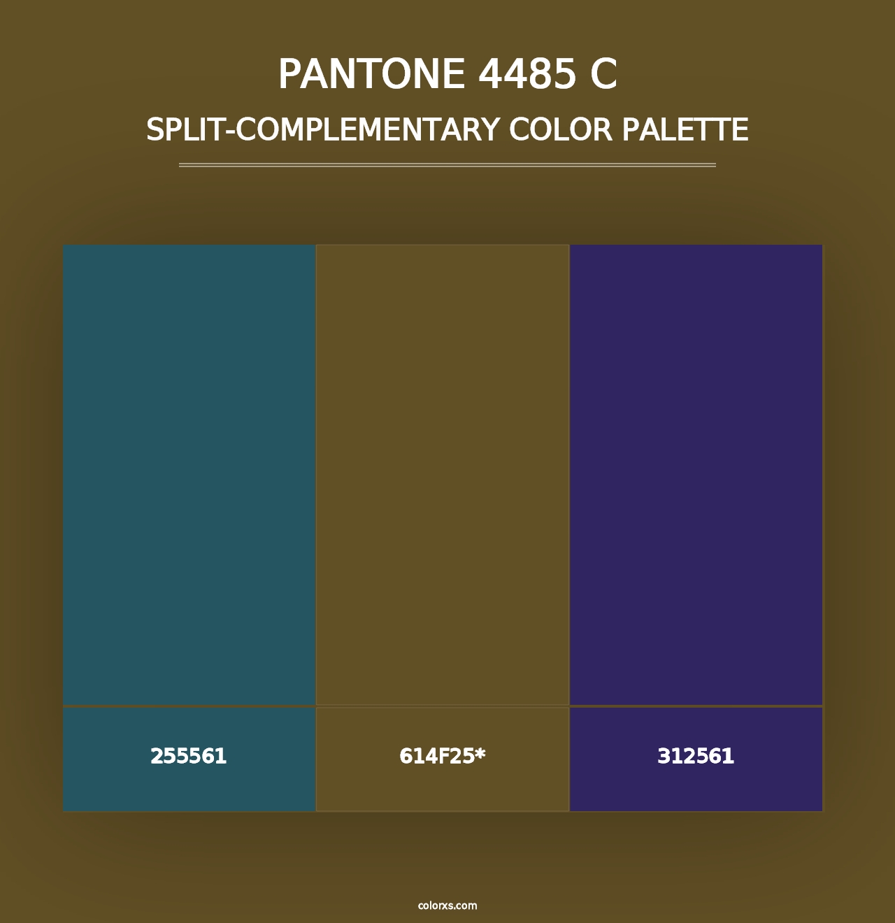 PANTONE 4485 C - Split-Complementary Color Palette