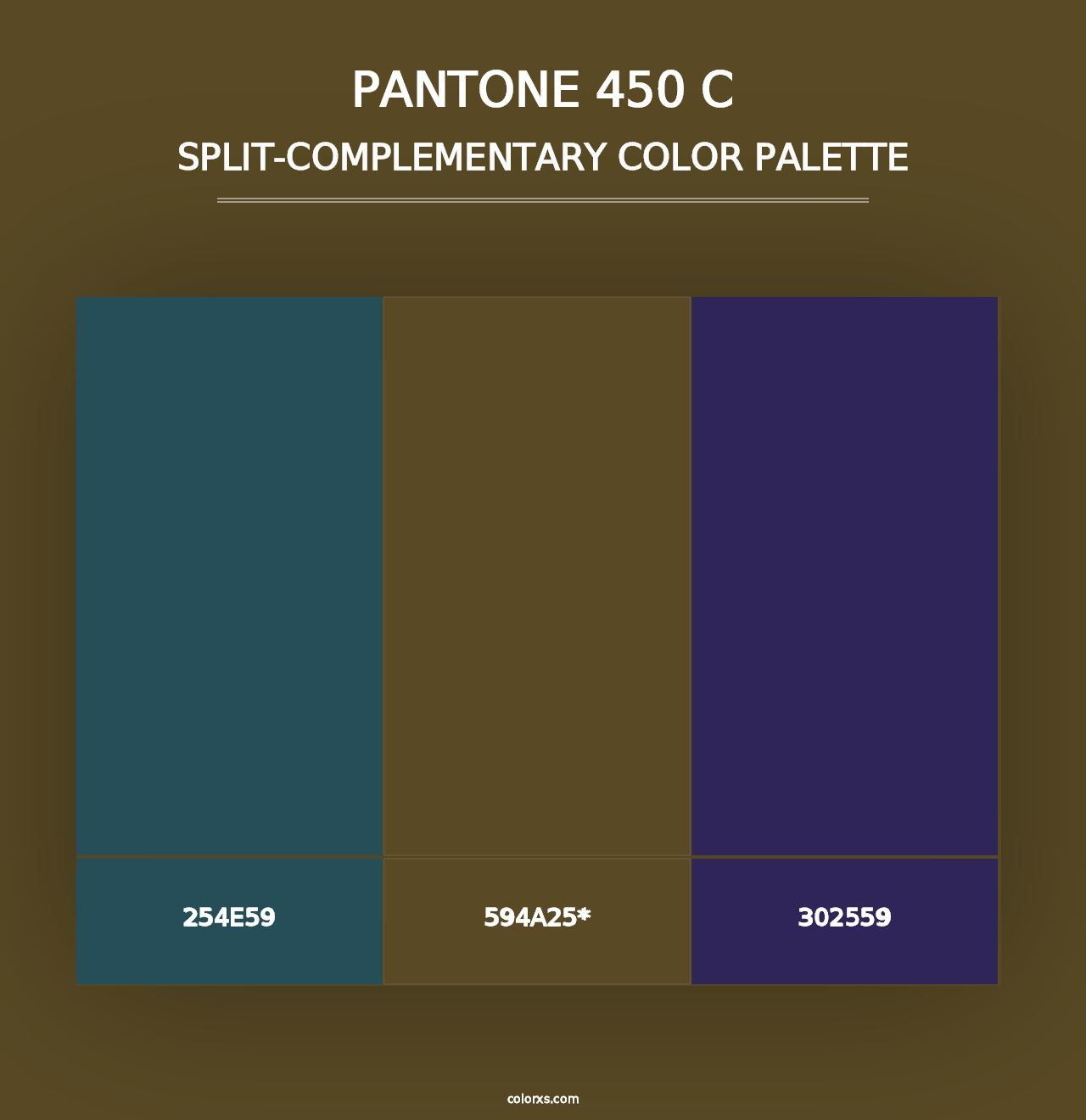 PANTONE 450 C - Split-Complementary Color Palette