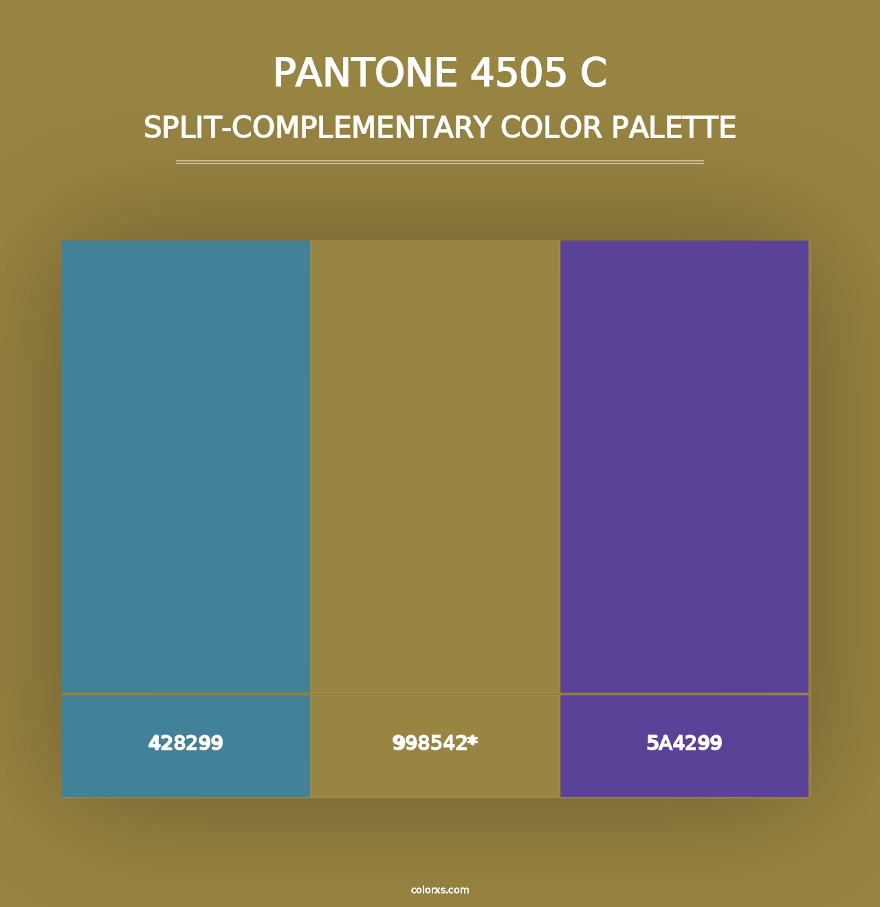 PANTONE 4505 C - Split-Complementary Color Palette