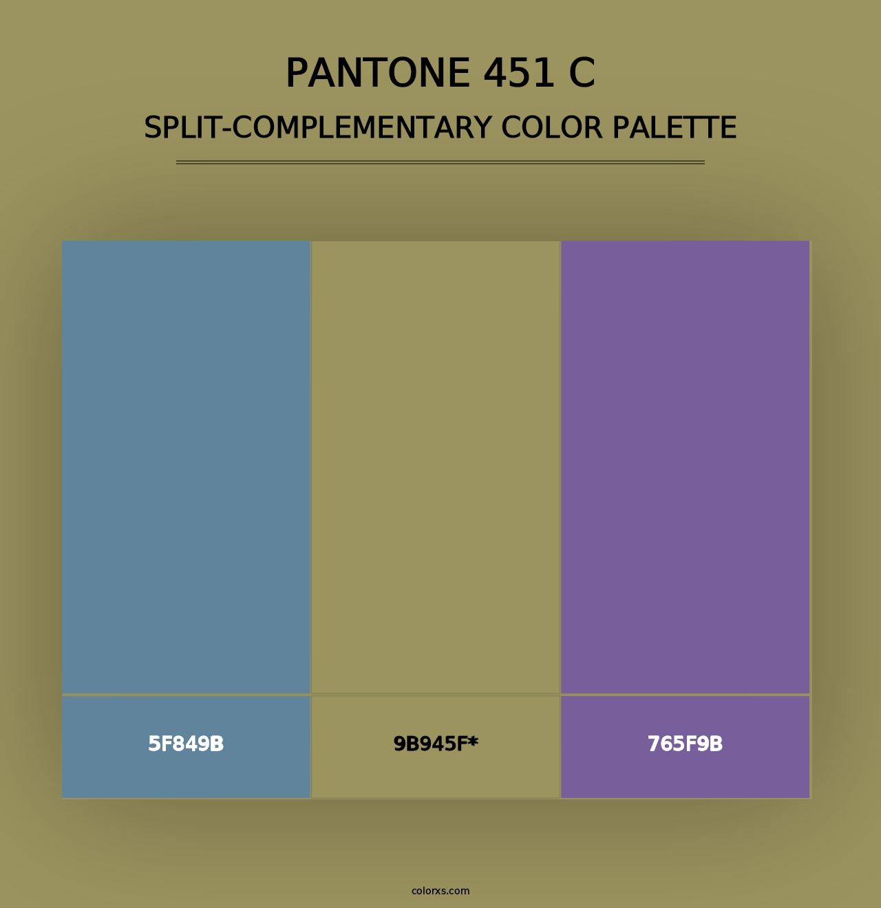 PANTONE 451 C - Split-Complementary Color Palette