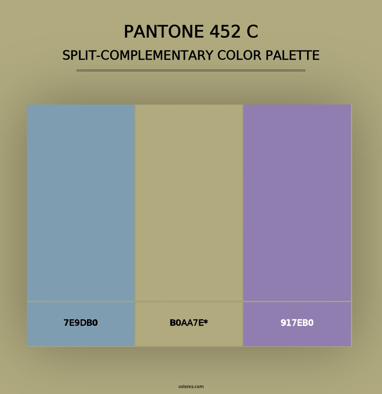 PANTONE 452 C - Split-Complementary Color Palette