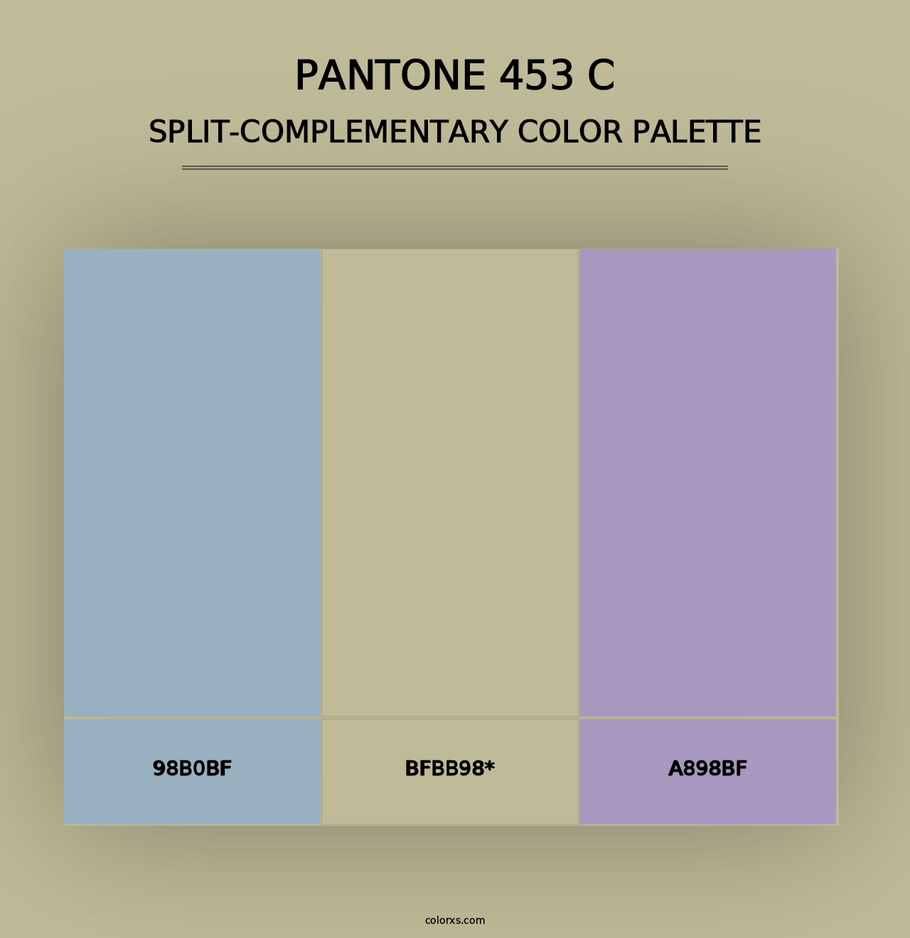 PANTONE 453 C - Split-Complementary Color Palette